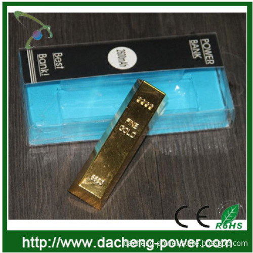 Best selling Gold Bar Bullion design power bank 2600mah power bank charger for gift market